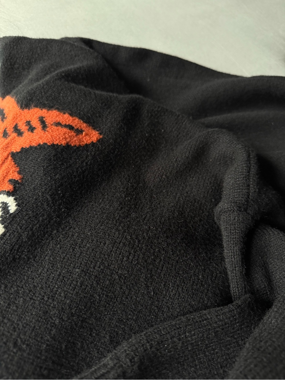 Dressed in LALA Black cardigan with Tiger oversized drapey - Picture 3 of 8